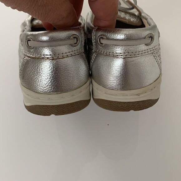 Sebago Silver Embellished Sequins Shoes Size 8 - Picture 3 of 12